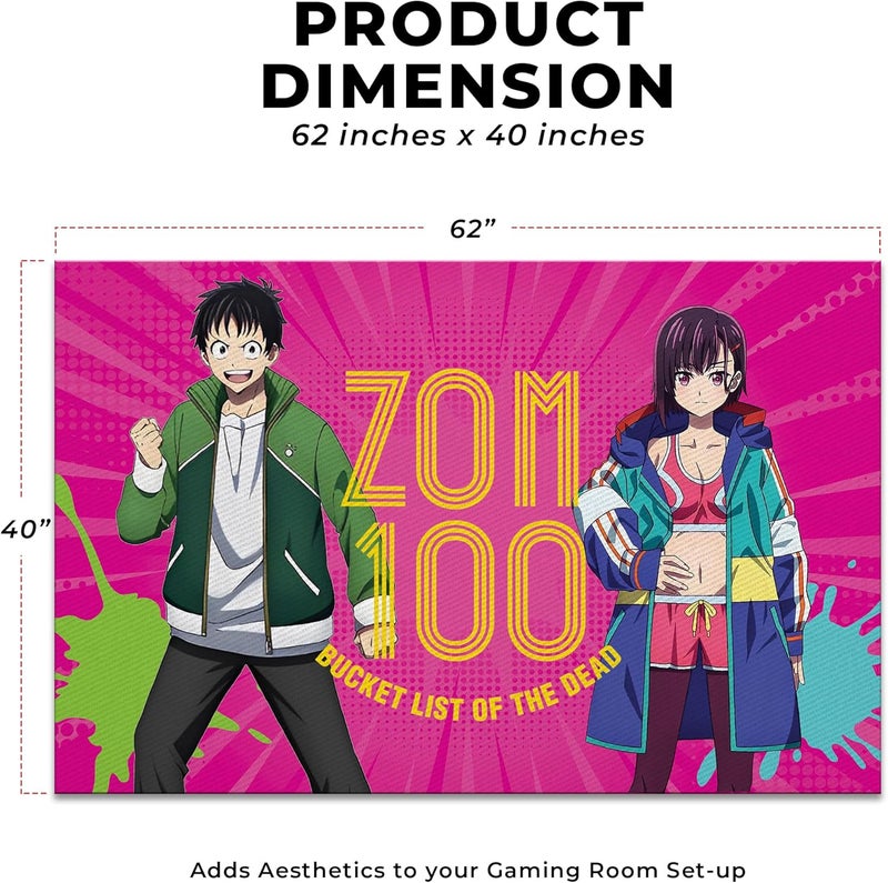 DreamController Zooom 100 Custom Rugs for Gamer Room (62x40inch)| Playroom Carpets Inspired by Games & Anime Decor for Gamers | Gamer Room Decor for Kids Teen Anti-Slip Gaming Mat2 - Image 2